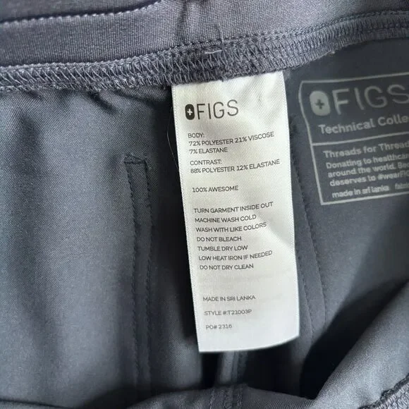 FIGS Livingston Basic Scrub Pants Women's Navy MP Pull On Straight Leg Medical - Picture 3 of 7